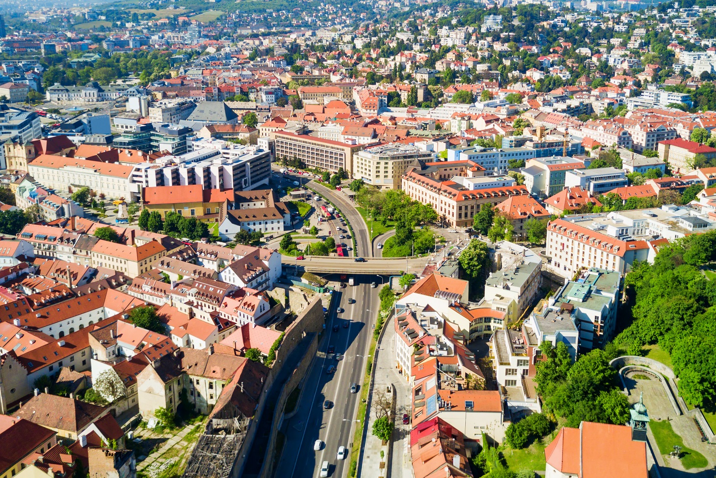 Bratislava City Aerial Panoramic View Bratislava Is Capital Slovakia U